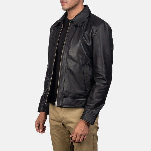 NOVRIC Black Leather Jacket