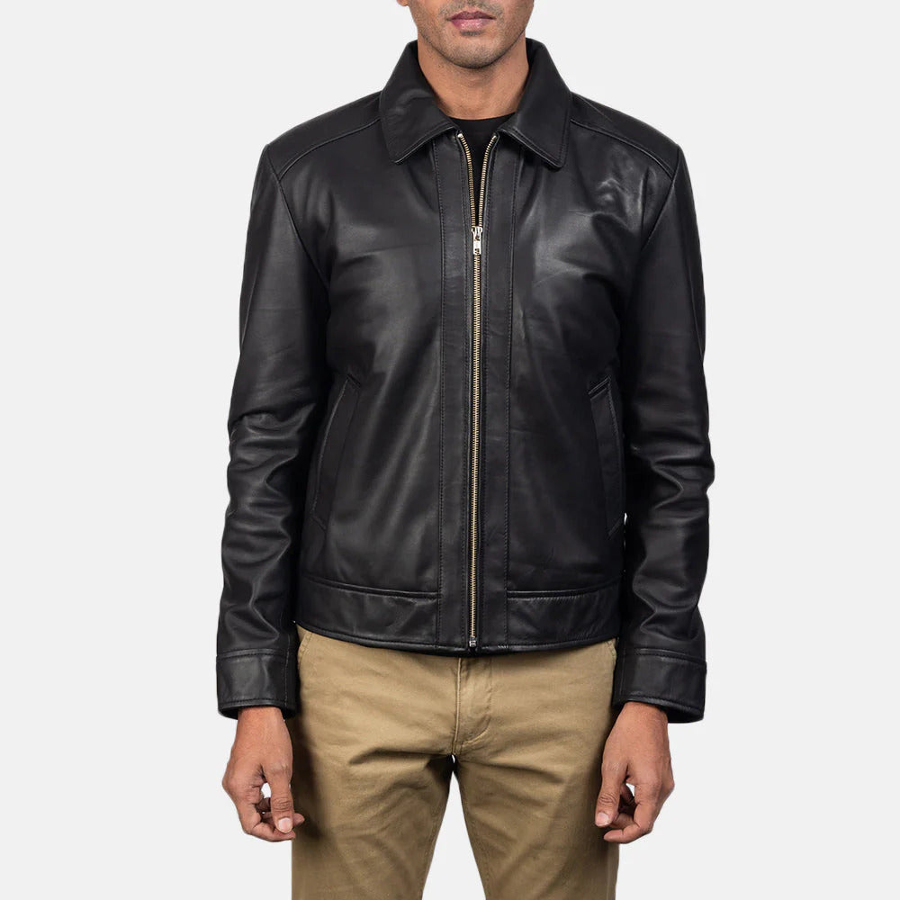 NOVRIC Black Leather Jacket