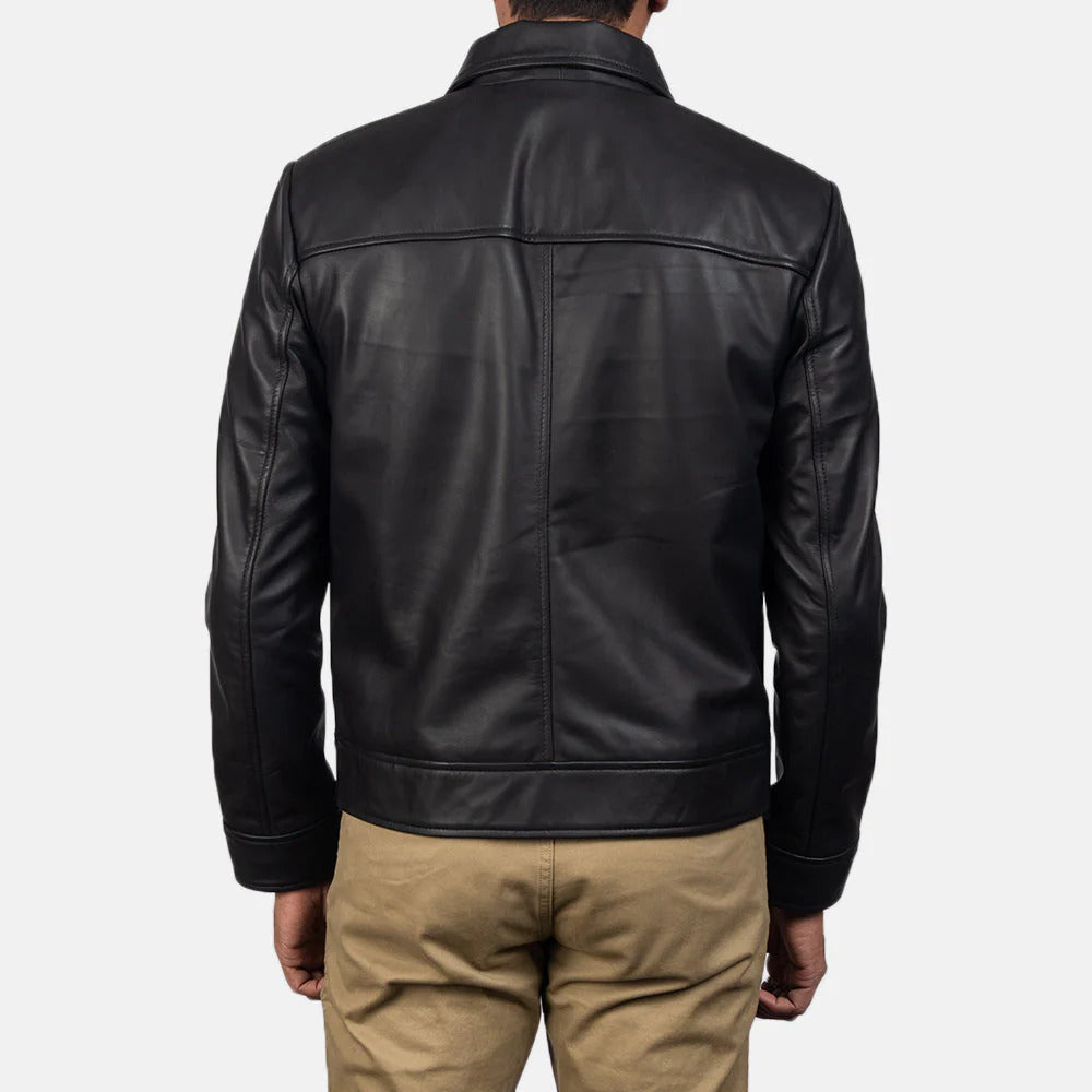NOVRIC Black Leather Jacket
